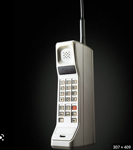 Motorola Dynatac cell phone in 1983