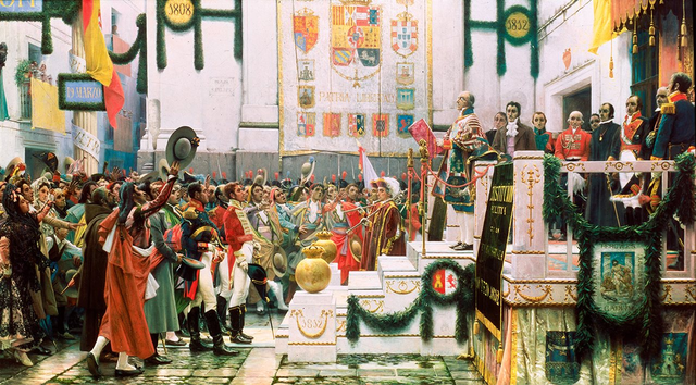 Promulgación por las Cortes de Cádiz de la Constitución de 1812