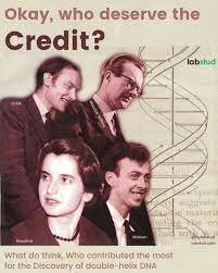 Francis Crick, James Watson, Maurice Wilkins, and Rosalind Franklin
