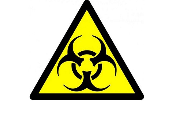 Símbolo de peligro biológico.