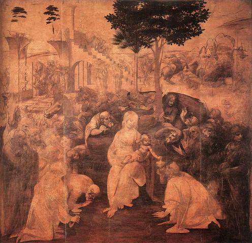 leonardo begins to work on the Adoration of the Magi