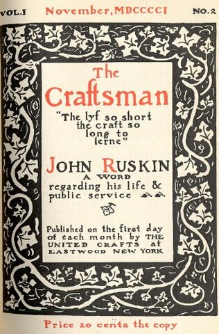 El primer número de la revista Craftsman