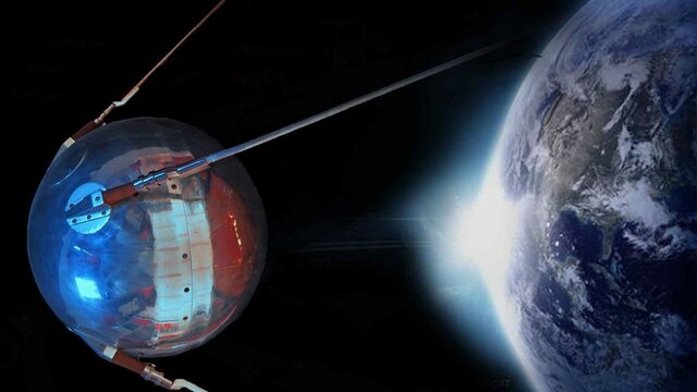 Lanzamiento del primer satélite artificial, el Sputnik 1