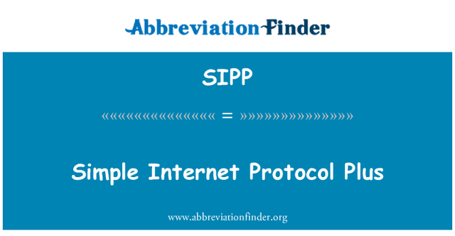 Para el verano de 1993, IPAE se combinó con el SIP aunque mantuvo el nombre SIP, que posteriormente se fusionó con la PIPA, y al grupo de trabajo se le llamó "SIPP" (Simple Internet Protocol Plus)