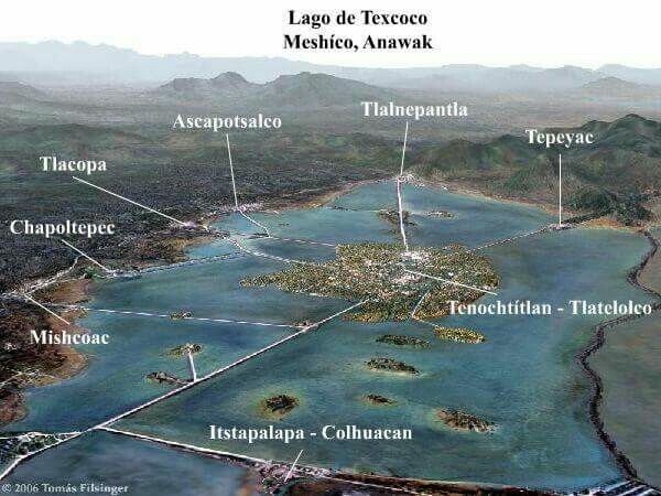 Asentamientos alrededor del lago de Texcoco