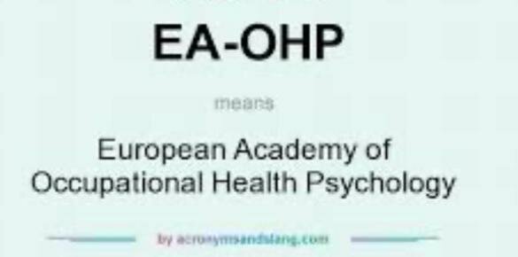 Formación formal de la Academia Europea de Psicología de la Salud Ocupacional (EA-OHP).
