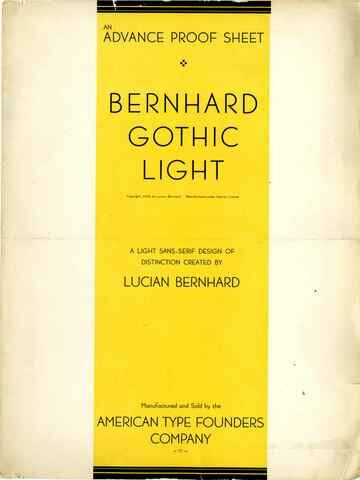 Lucian Bernhard - Bernhard Gothic