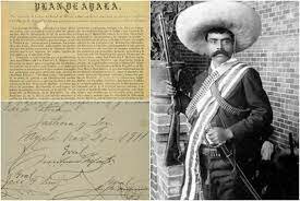 Promulgación del Plan de Ayala (Zapata desconoce al gobierno de Madero). (Ayala, Morelos).