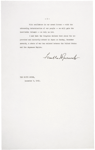 U.S. Declares War on Japan