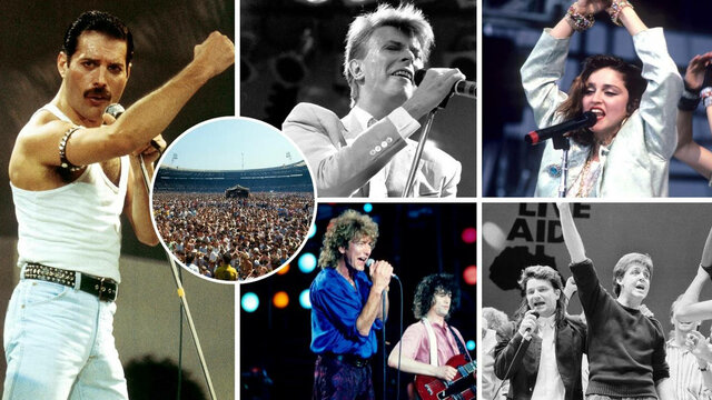 Concierto Live Aid, considerado uno de los más grandes de la historia
