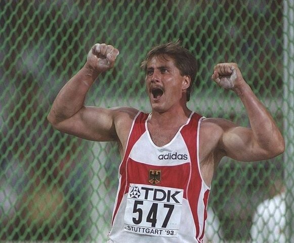 Jürgen Schult gewinnt Gold