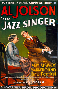 The Jazz Singer debuts (1st movie with sound)