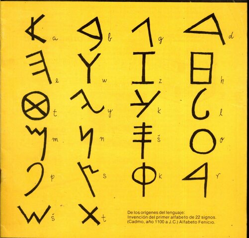 Primer alfabeto.