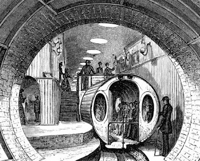 Se contruye el primer tren subterráneo neumpatico.