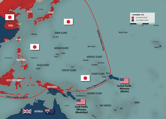 Start of the war in pacific theater