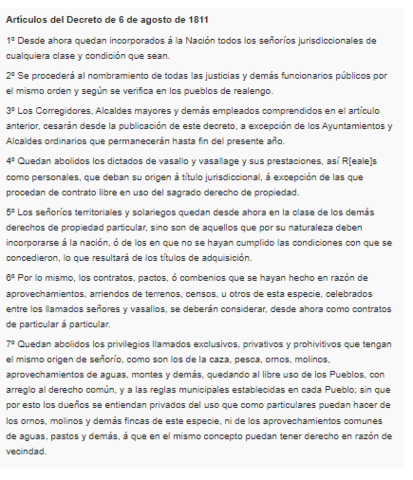 Ley abolición del régimen de señorías