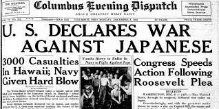 U.S. declares war on Japan