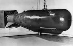 An atomic bombs is dropped on Nagasaki