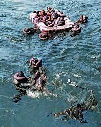 U.S.S. Indianapolis is Sunk by a Sub, Leading to the Worst Shark Attack in History