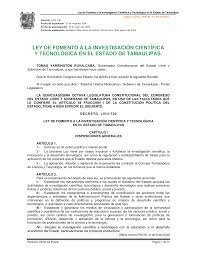 Ley para el fomento de la investigación científica y tecnológica