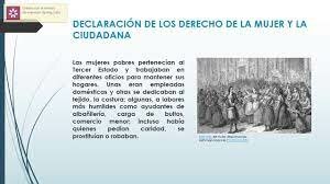 La Declaración de los Derechos de la Mujer y la Ciudadana