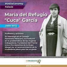 Maria Refugio García, en Pro del Voto Femenino