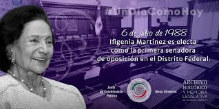 Ifigenia Martínez Hernández se convirtió en la primera senadora de oposición