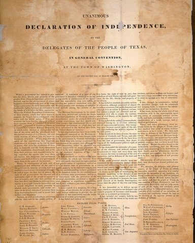Texas Declares Independence