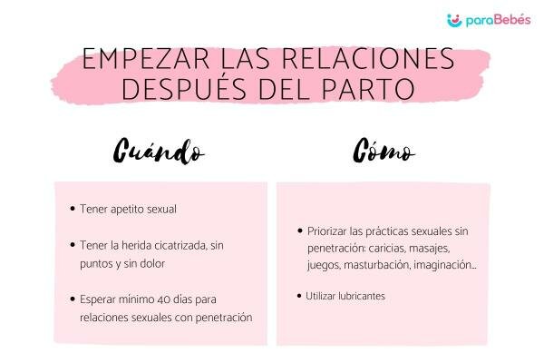 Recomendaciones tras el parto