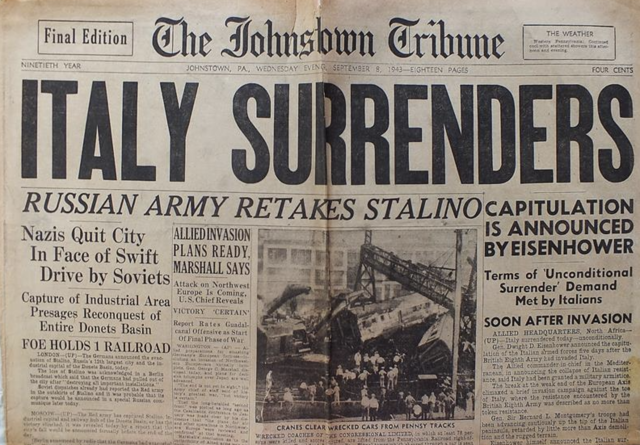 Italy surrenders