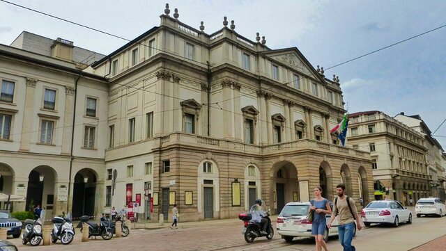 La Scala, a major opera venue was built in Milan.