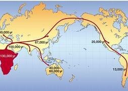 Els homosapiens arriben al continent americà (20.000 anys)