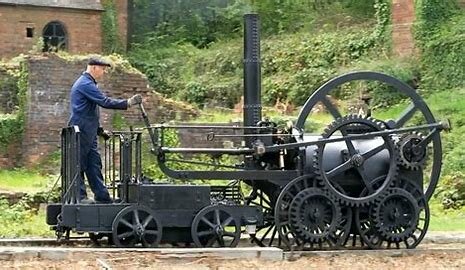 Richard Trevithick patents the 1st STEAM LOCOMOTIVE