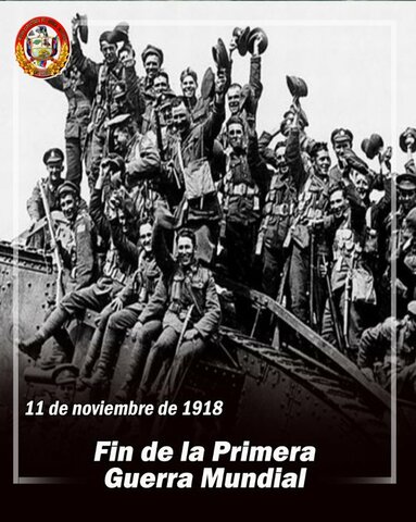 Finaliza La primera guerra mundial
