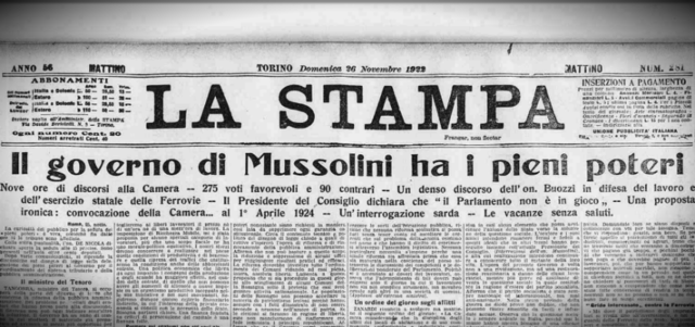 Il Fascismo è al potere