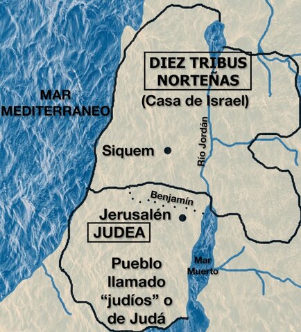 División del reino de Israel.
