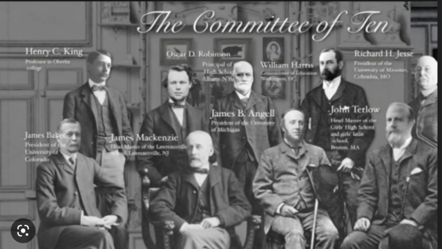 National Education Association forms the Committee of Ten to establish a standard secondary school curriculum