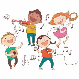 Jugant amb la música.