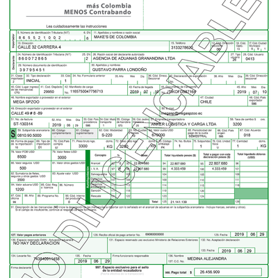 Timeline: Proceso de Importación en COLOMBIA