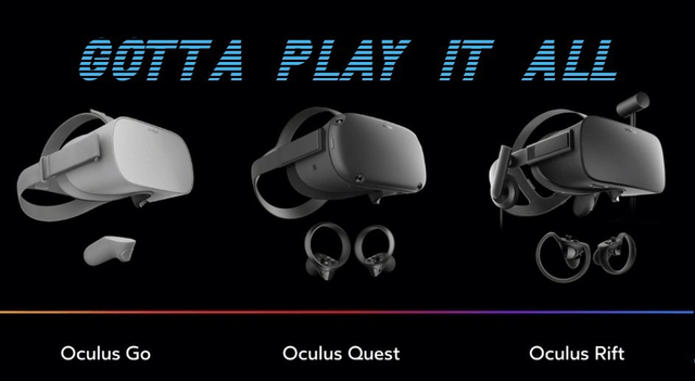 •	Oculus Rift - Rift S- Go  -Quest-