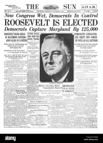 Franklin Roosevelt is Elected President (1st Time)