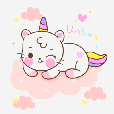 Timeline: cute cloud unicorn