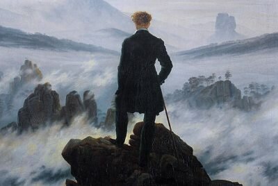 El caminante sobre el mar de nubes de Caspar Friederich