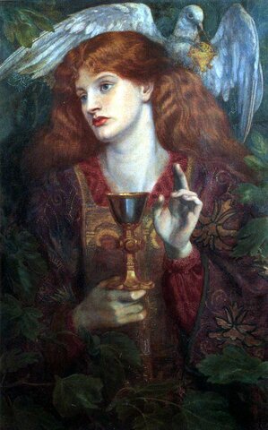 El Santo Grial-Rossetti