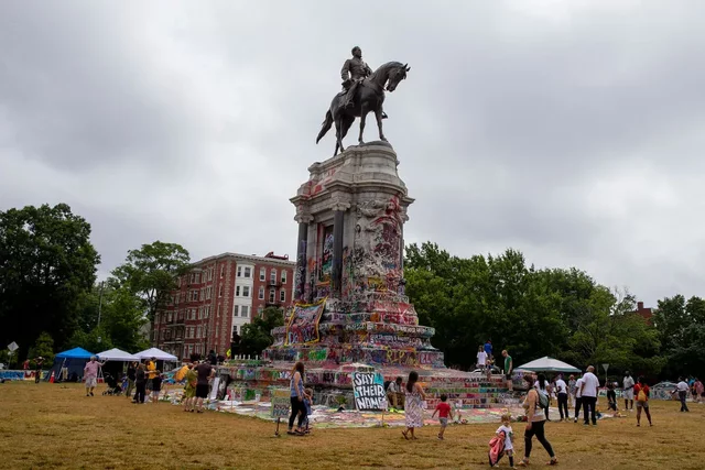 Graffiti on the Statue