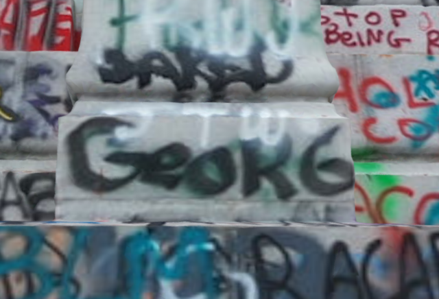 Graffiti on R.E.L. Memorial (Part 1)