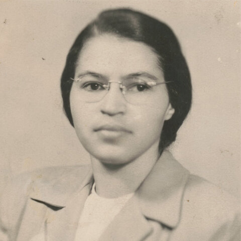 Rosa Parks refuses to give up her seat to a white man on a Montgomery, Alabama bus.