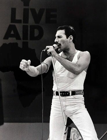Freddie Mercury Appeared at the Live Aid Concert