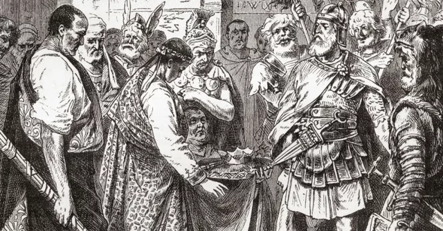 Odoacer remove's the last roman Emperor marking the end of the western roman empire