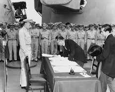 Japan surrenders to the United States